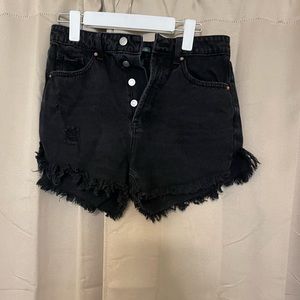 Black Jean Shorts